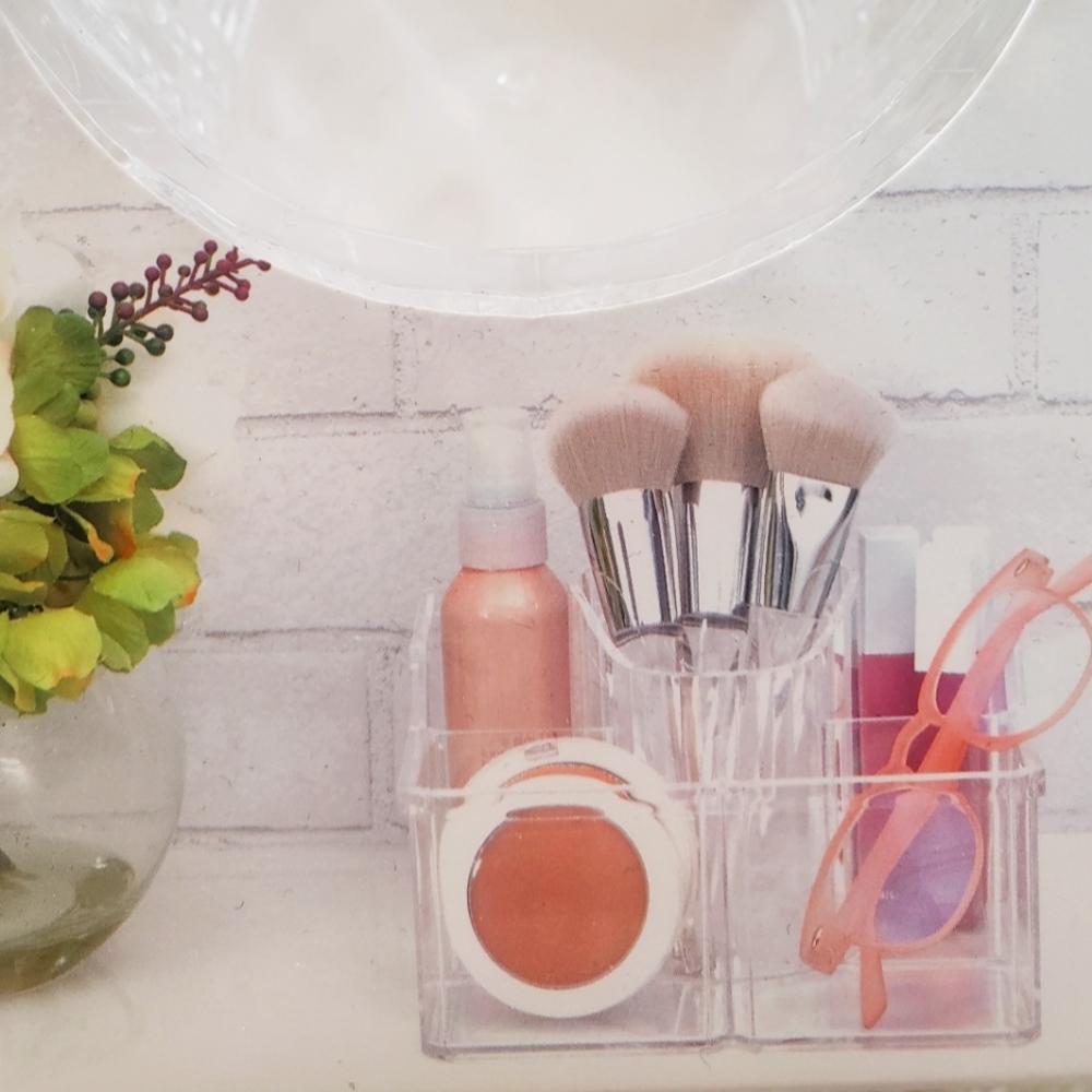 Thinkspace Clear Acrylic Beauty Makeup Cosmetic Organizer NWT